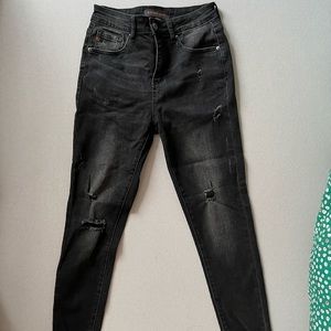 Distressed Black Ripped Skinny Jeans